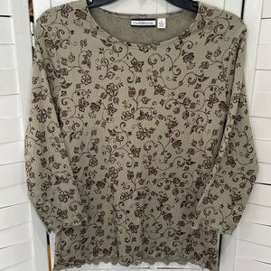 Croft & Borrow Floral Ruffled Top